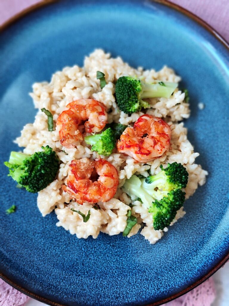 KREMINIS RISOTTO SU KREVETĖMIS IR BAZILIKU │Pietūs, Daržovės